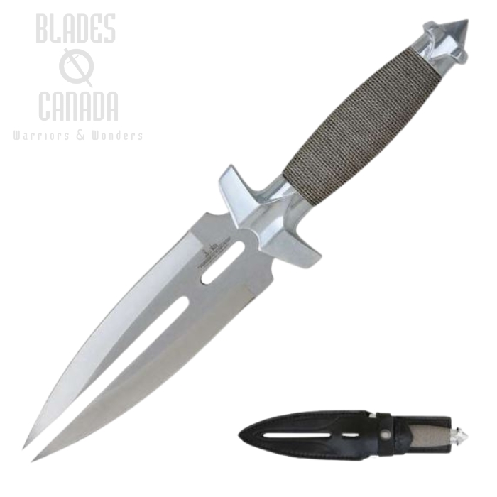 Gil Hibben Double Shadow Fixed Blade Knife, Leather Sheath, GH453